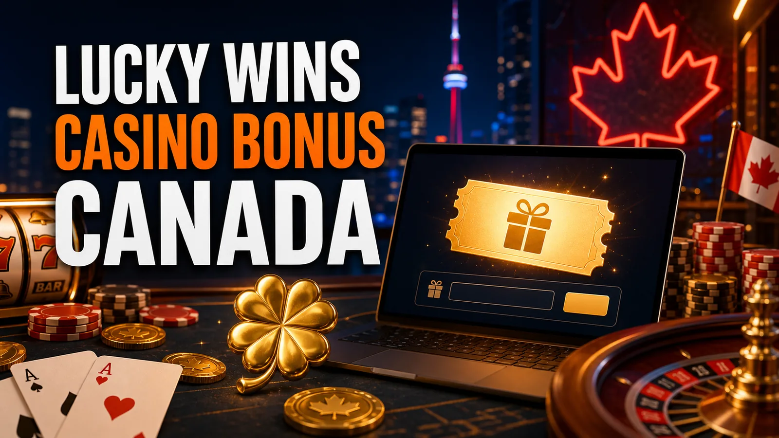 Lucky Wins Casino Bonus Canada content banner for Canadian players