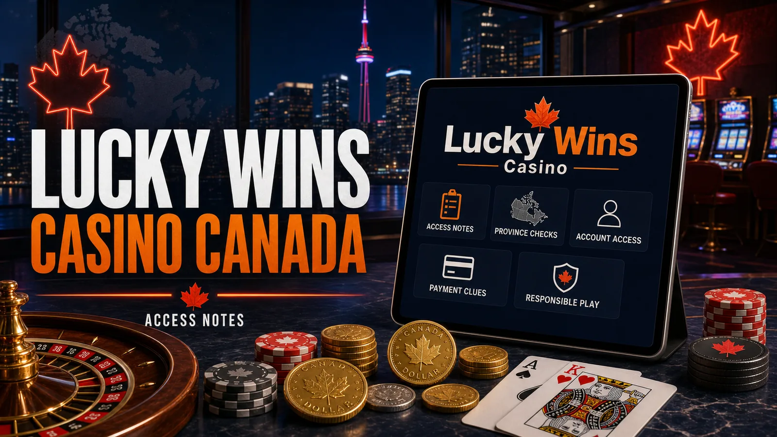 Lucky Wins Casino Canada content banner for Canadian players