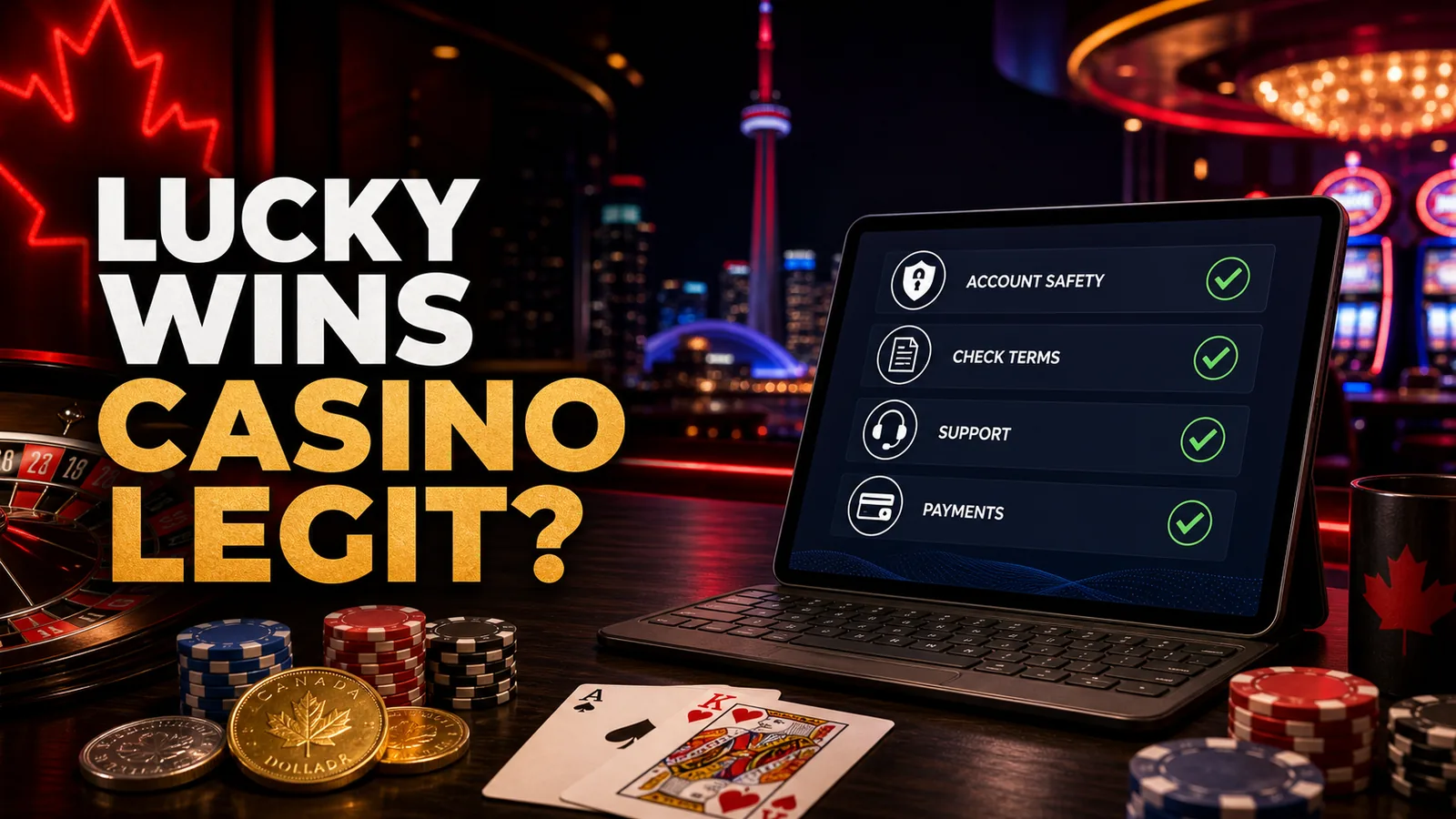 Is Lucky Wins Casino Legit? content banner for Canadian players